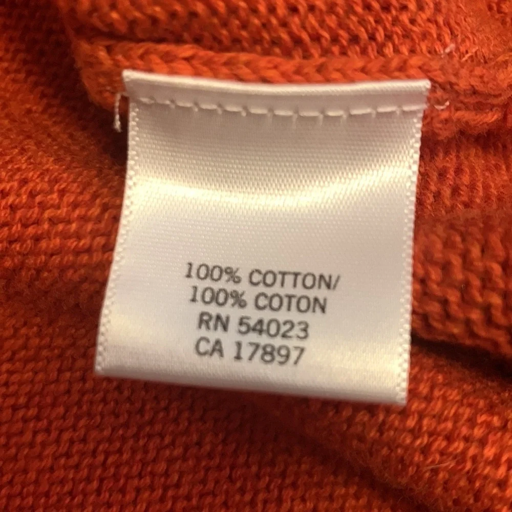 Banana Republic sz M burnt orange cotton sweater with high collar